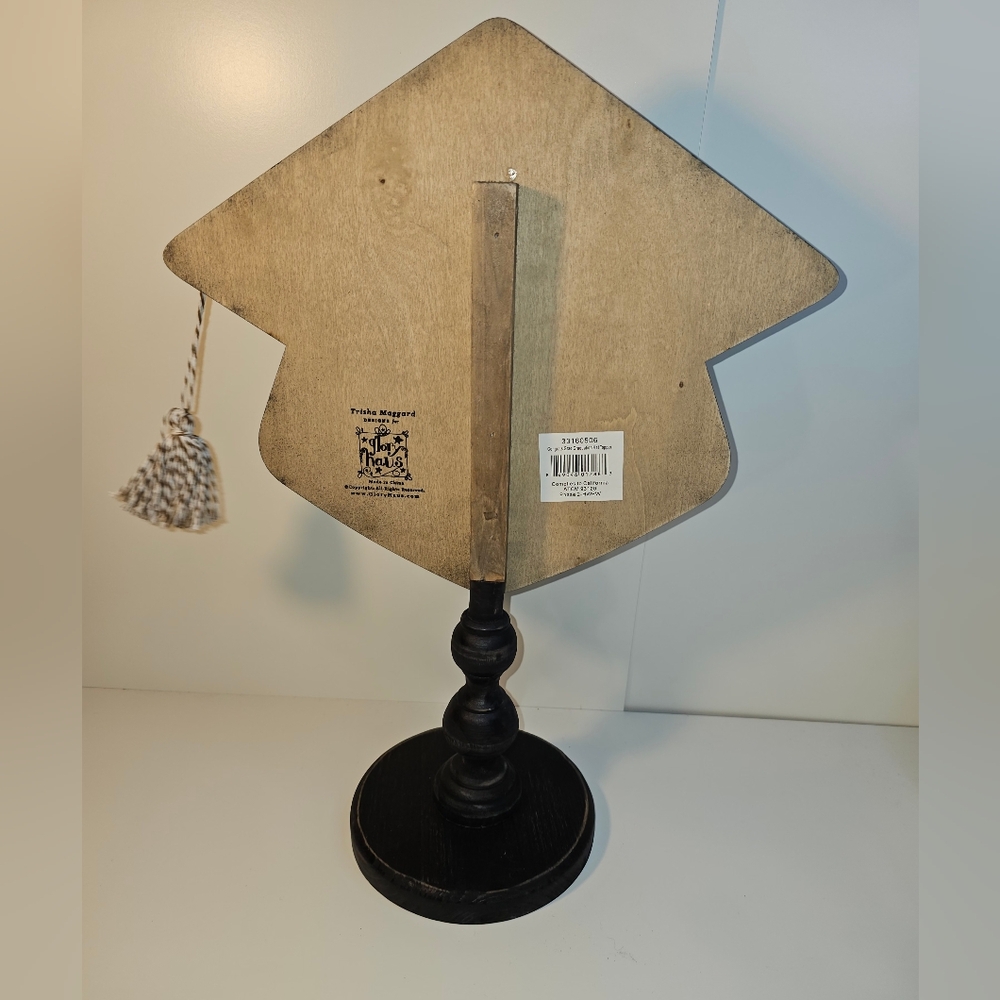 Glory Haus Black Wood Graduation Cap Accent Decor - Picture 8 of 9